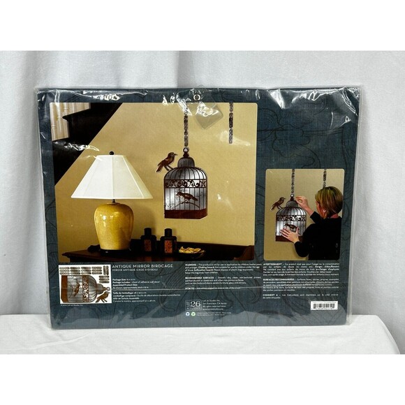 NEW Add-Heres Adhesive Reflections Antique Mirror Wall Decals/Stickers- Birdcage - Picture 5 of 7